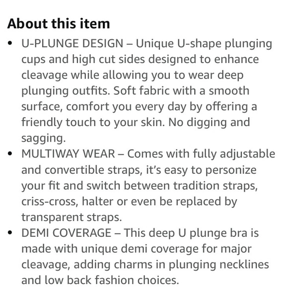 NWOT Deep Plunge, Cleavage Enhancing, Low Cut, Wireless Push Up Padded Bra - Picture 12 of 15